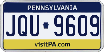 PA license plate JQU9609