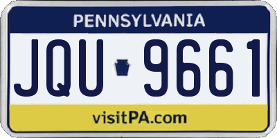 PA license plate JQU9661