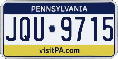 PA license plate JQU9715