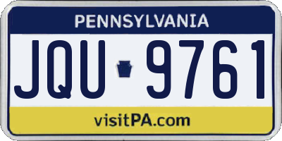 PA license plate JQU9761
