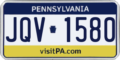 PA license plate JQV1580