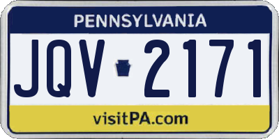 PA license plate JQV2171