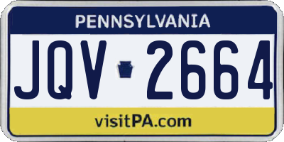 PA license plate JQV2664