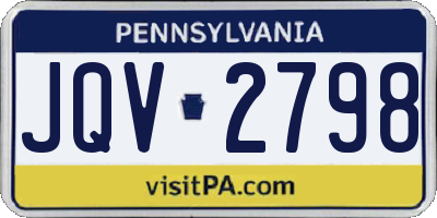 PA license plate JQV2798