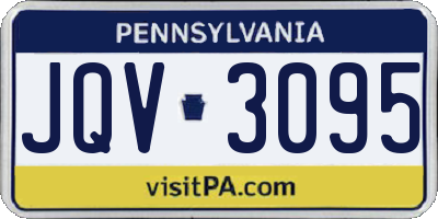 PA license plate JQV3095