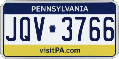 PA license plate JQV3766