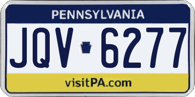 PA license plate JQV6277