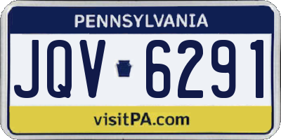 PA license plate JQV6291