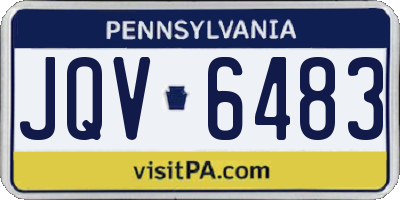 PA license plate JQV6483