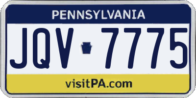 PA license plate JQV7775