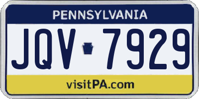 PA license plate JQV7929