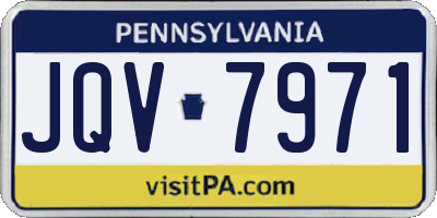 PA license plate JQV7971