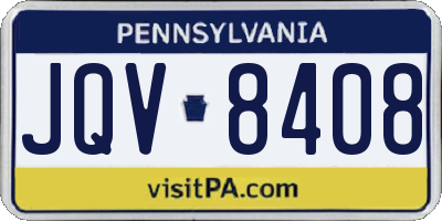 PA license plate JQV8408