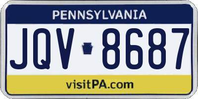 PA license plate JQV8687