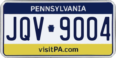 PA license plate JQV9004
