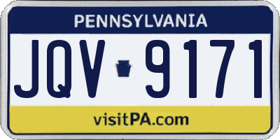 PA license plate JQV9171