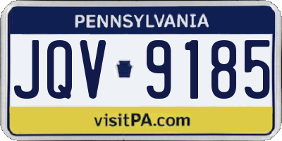 PA license plate JQV9185