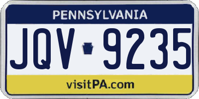 PA license plate JQV9235