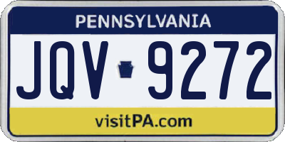 PA license plate JQV9272