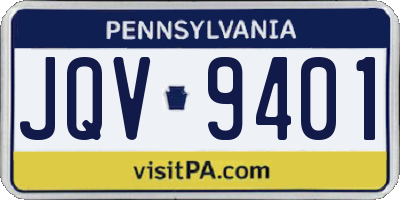 PA license plate JQV9401