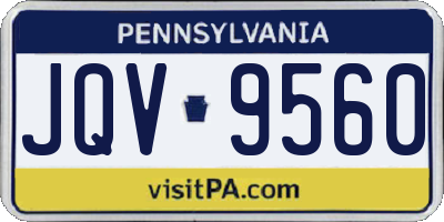 PA license plate JQV9560