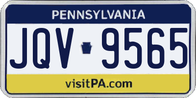 PA license plate JQV9565