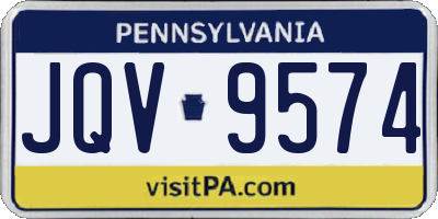 PA license plate JQV9574