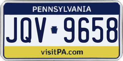 PA license plate JQV9658