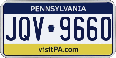 PA license plate JQV9660