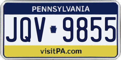 PA license plate JQV9855