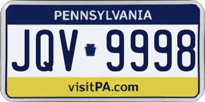 PA license plate JQV9998