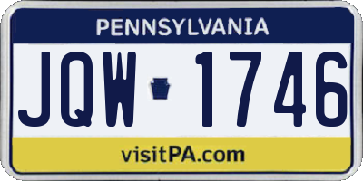 PA license plate JQW1746