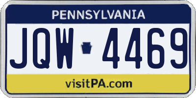 PA license plate JQW4469