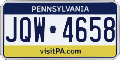 PA license plate JQW4658
