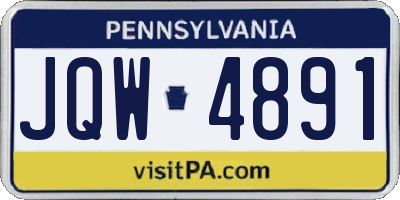 PA license plate JQW4891
