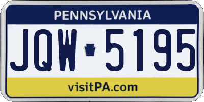 PA license plate JQW5195