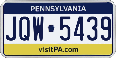 PA license plate JQW5439
