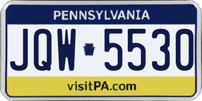 PA license plate JQW5530