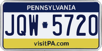 PA license plate JQW5720
