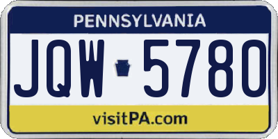 PA license plate JQW5780