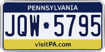 PA license plate JQW5795