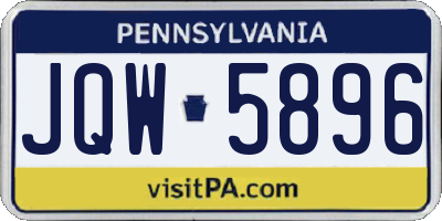 PA license plate JQW5896