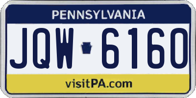 PA license plate JQW6160