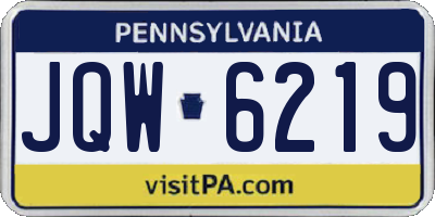 PA license plate JQW6219