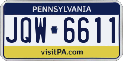 PA license plate JQW6611