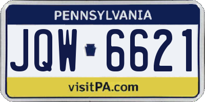 PA license plate JQW6621