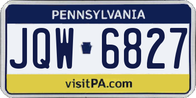 PA license plate JQW6827