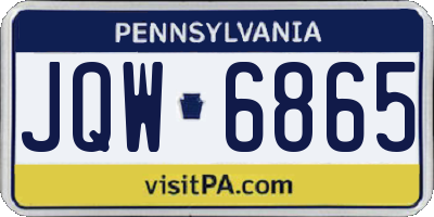PA license plate JQW6865