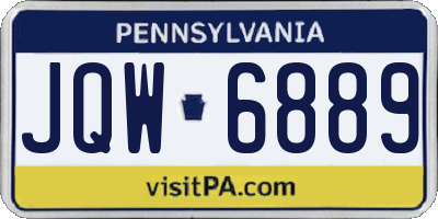 PA license plate JQW6889