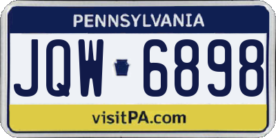 PA license plate JQW6898